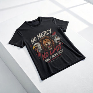 Keine Gnade Keine Grenze Alpha-Beast-Modus Löwe Wo T-Shirt