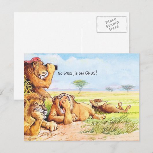 Keine Gnus Postkarte (Vorne/Hinten)