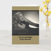 Keine Gold Digger Funny Vintage 1940er-Note Karte (Gelbe Blume)