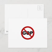 Keine GOP Postkarte (Vorne/Hinten)