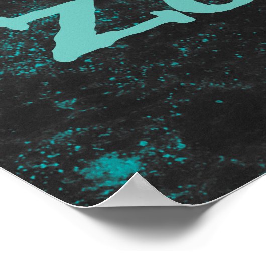 Keine Gossip Zone Blue Poster (Ecke)