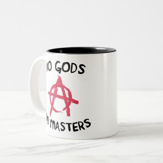 Keine Götter ohne Meister Zweifarbige Tasse (Vorderseite Links)