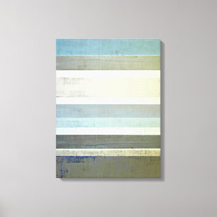 "Keine Grenze-" blaue abstrakte Kunst Leinwanddruck