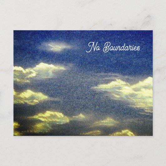 Keine Grenzen Blue Skies Postkarte (Vorderseite)
