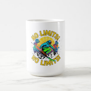 Keine Grenzen Farbenfrohe Ski Kaffeetasse