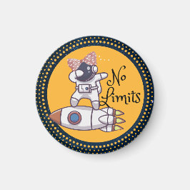 Keine Grenzen für die Einladung der Mädchen-Dusche Magnet