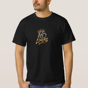 Keine Grenzen Gold-Kronen Luxus-Design T-Shirt