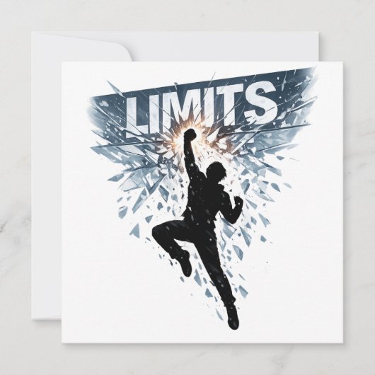 Keine Grenzen Motivation Design Einladung (Vorderseite)