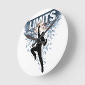 Keine Grenzen Motivation Design  Runde Wanduhr (Winkel)