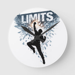 Keine Grenzen Motivation Design Runde Wanduhr