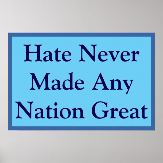 Keine große Nation hasst Poster (Vorne)
