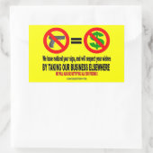 KEINE GUNSTEN, KEIN MON RECHTECKIGER AUFKLEBER (Tasche)