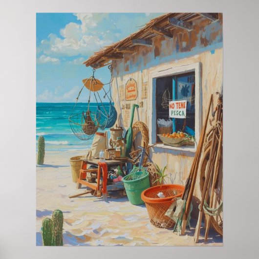 Keine gute Fischerei in Bonaire Poster (Vorne)