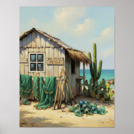 Keine gute Fischerei in Bonaire Poster