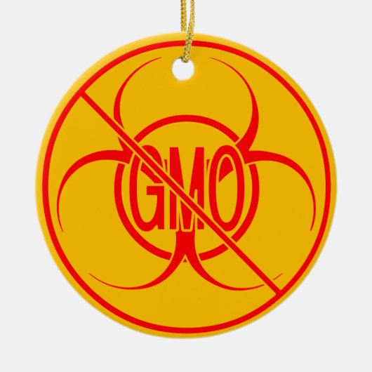 Keine GVO-Biogefährdung GVO-Warnhinweise Keramikornament (Vorne)