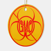 Keine GVO-Biogefährdung GVO-Warnhinweise Keramikornament (Links)