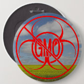 Keine GVO-Buttons Biogefährdung Warnhinweise zu GV Button (Vorne & Hinten)