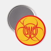 Keine GVO-Magnete Biogefährdung Kein GVO-Kühlschra Magnet (Vorderseite/Rückseite)