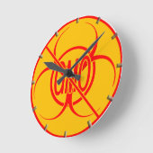 Keine GVO-Uhr Bio-Risiko-Warnung keine GVO-Geschen Runde Wanduhr (Winkel)