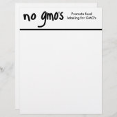 Keine GVOs Werbegesetze für die Kennzeichnung weiß (Vorne/Hinten)