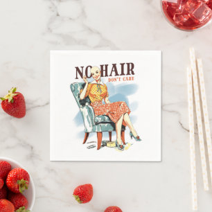 Keine Haare, egal - Krebsbewusstsein Serviette