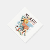 Keine Haare, egal - Krebsbewusstsein Serviette (Ecke)