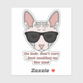 Keine Haare, egal...Nimm einfach die Sonne auf! Aufkleber (Blatt)