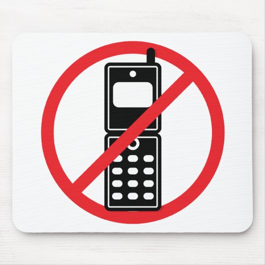 Keine Handys Mousepad (Vorne)