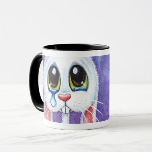 Keine Häschen-Lieben ich - niedliches trauriges Tasse (Vorderseite Links)