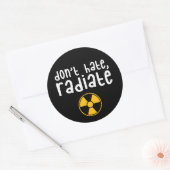 Keine Hass gegen Strahlung - Radiologie Tech Runder Aufkleber (Umschlag)