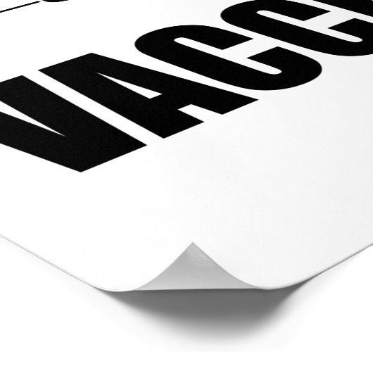 Keine Hass-Impfstoff-Anweisung Pro-Impfstoff Poster (Ecke)