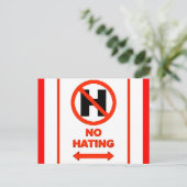 KEINE Hass Postkarte (Stehend Vorderseite)