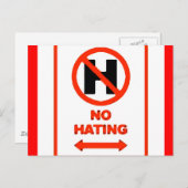 KEINE Hass Postkarte (Vorne/Hinten)
