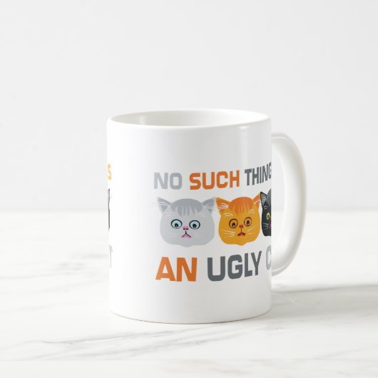 Keine hässlichen Katzen Kaffeetasse (VorderseiteRechts)