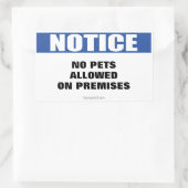 Keine Haustiere erlaubt Ankündigung Unterschrift Rechteckiger Aufkleber (Tasche)