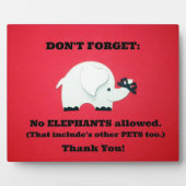 Keine Haustiere erlaubt Fotoplatte (Vorderseite)