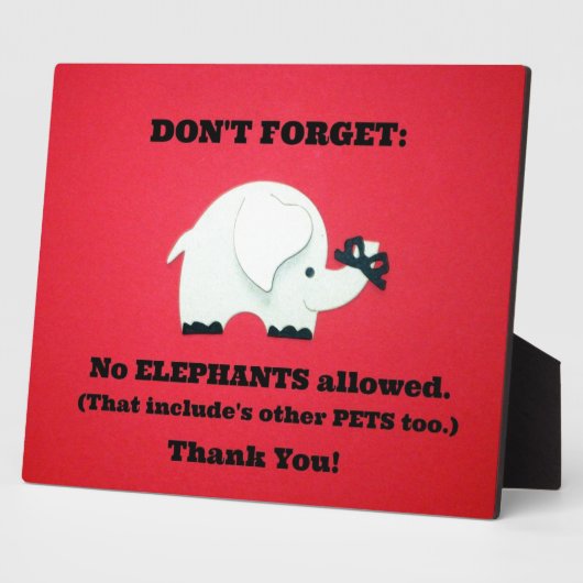 Keine Haustiere erlaubt Fotoplatte (Seite)