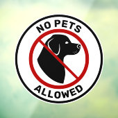Keine Haustiere erlaubt mit Niedlichem Hundekopf u Fensteraufkleber (Blatt 3)