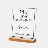 Keine Haustiere erlaubt Personlis Café Salon Busin Acrylschild (Winkel)