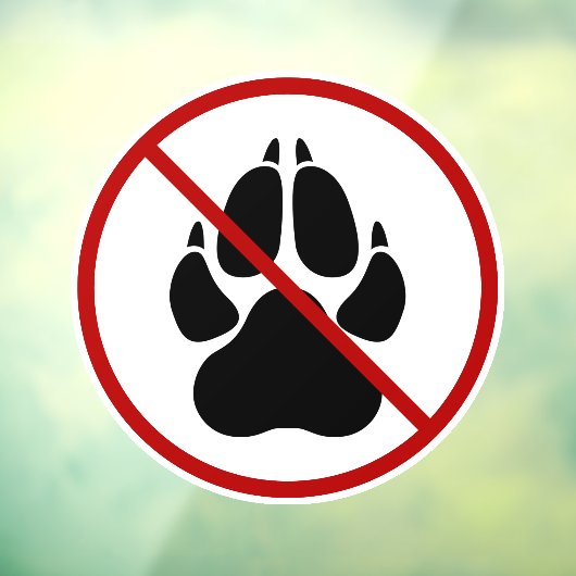 Keine Haustiere/Hunde erlaubt schwarze Hunde Silho Fensteraufkleber (Blatt 3)