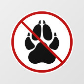 Keine Haustiere/Hunde erlaubt schwarze Hunde Silho Fensteraufkleber (Blatt)