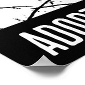 Keine Haustiere mehr mit schwarzem und weißem Hund Poster (Ecke)