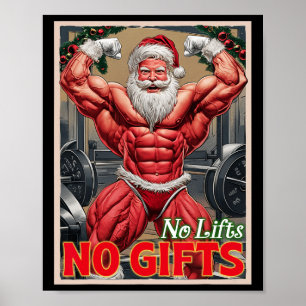 Keine Hebungen Keine Geschenke Lustiger Muskelaufb Poster