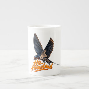 Keine Heimat Fliegende Schwalbe Vogel Freiheit Pop Porzellantasse