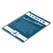 Keine Herausforderung Ledger Blue & White Initial Notizblock (Linke Seite)