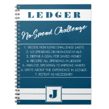 Keine Herausforderung Ledger Blue & White Initial