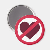 Keine Herz-Liebe Magnet (Vorderseite/Rückseite)