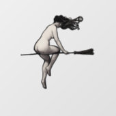 Keine Hexe und Broom-Hexe schaden Fensteraufkleber (Blatt)