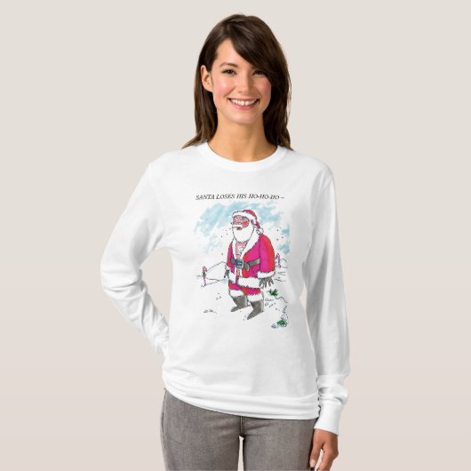 Keine Ho-Ho-Ho mit weißem, langärmeliges Shirt (Vorne ganz)