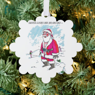 Keine Ho Ho Ho Weihnachtstext-Schneeflocken-Papier Ornament Karte